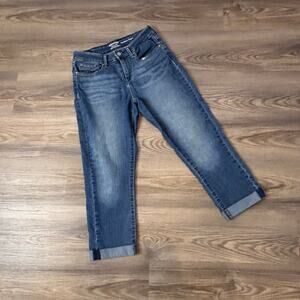 Levi Strauss Signature Modern Capri Women’s Size 6 W28 Cuffed Stretch Jeans